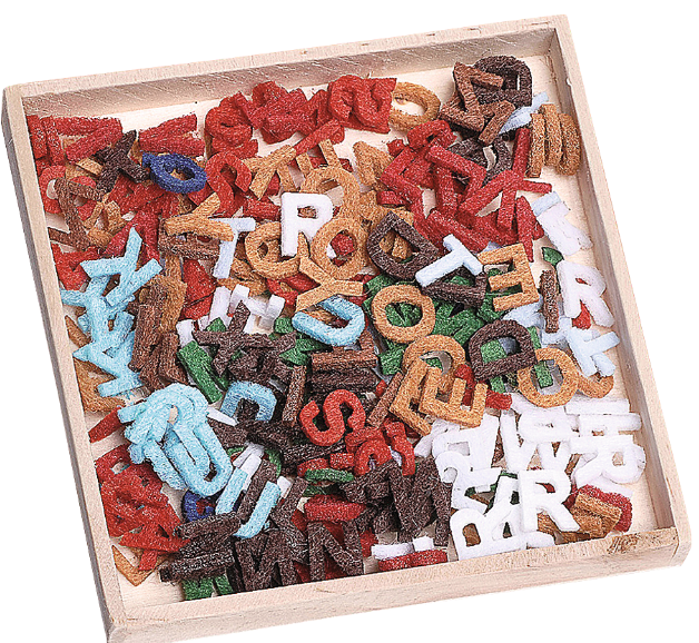 Felt ornament box, letter 13mm, 250 pcs